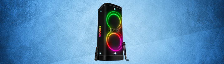 SVEN PS-1225 powerful party speaker system — light and sound in perfect harmony