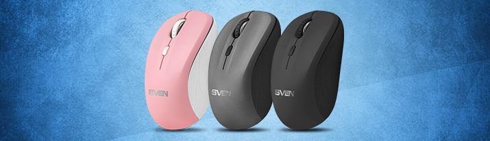 SVEN RX-230W wireless mouse — soft symmetrical baby